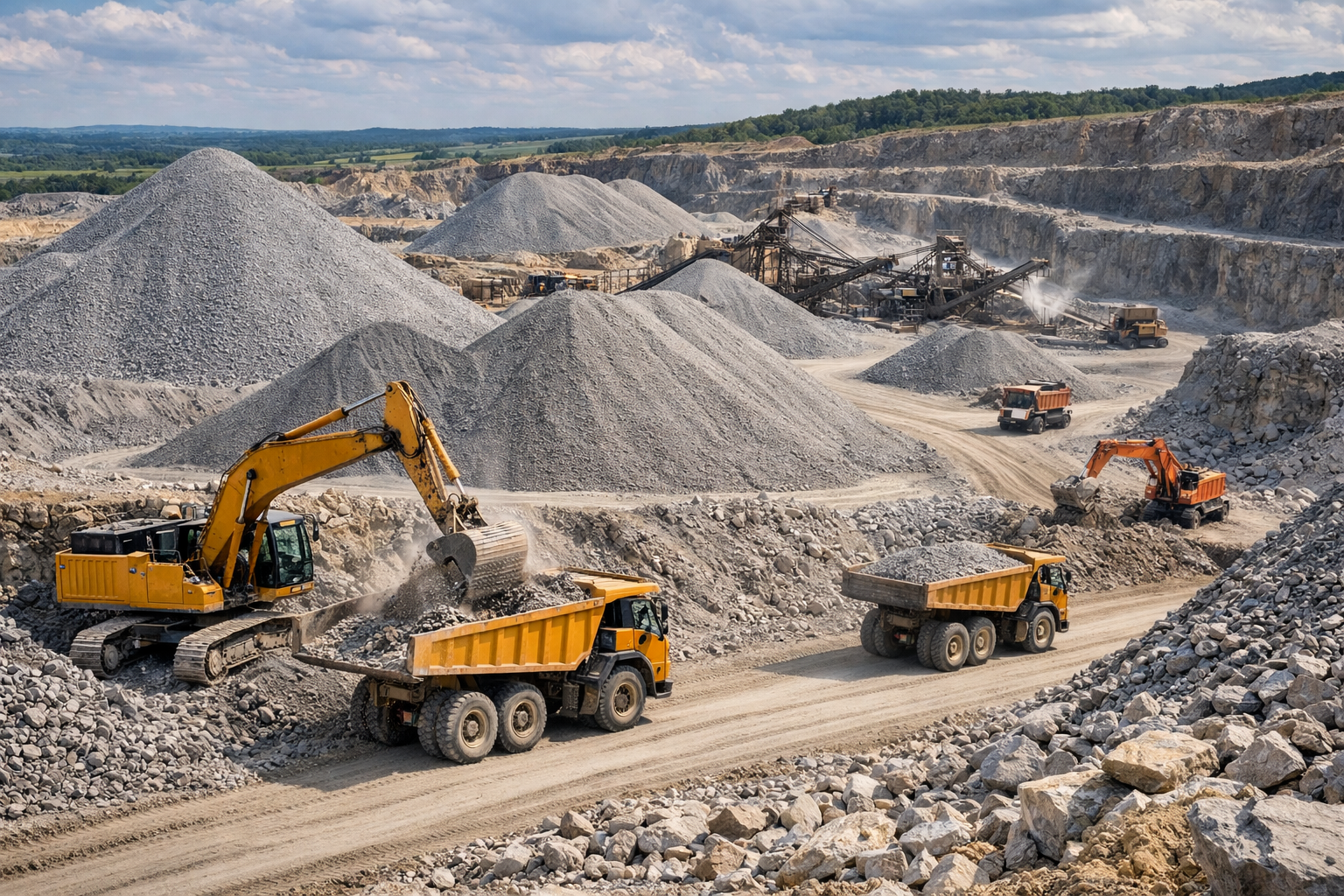 Aggregate quarry operations