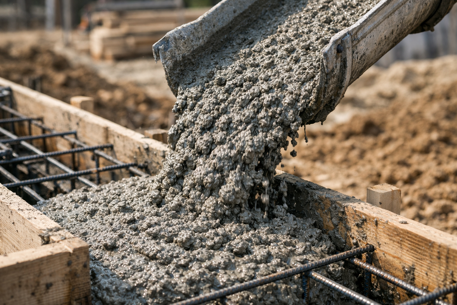 Ready-mix concrete placement