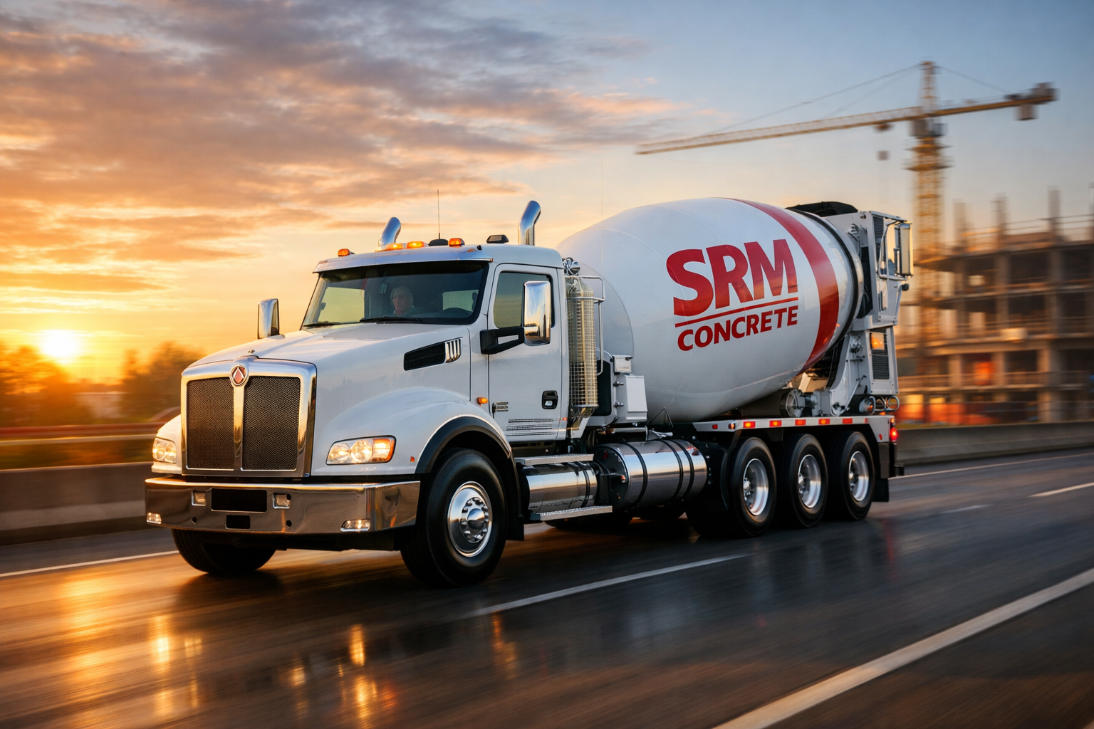 SRM mixer truck ready for dispatch