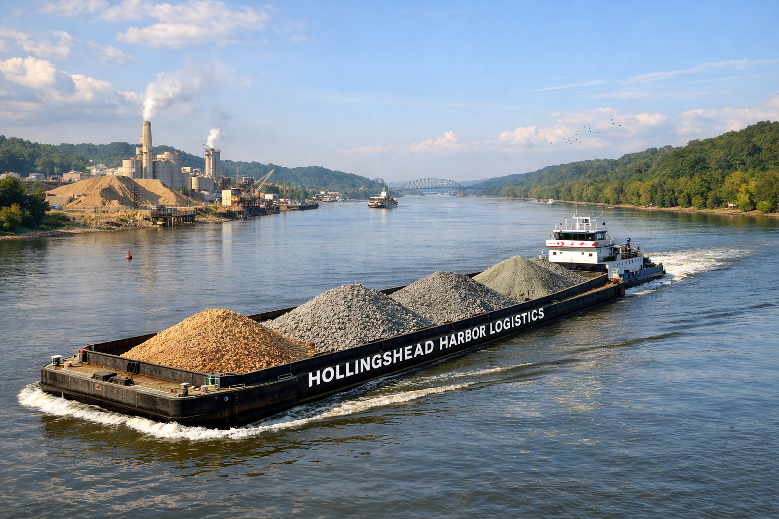 Harbor logistics and river transport