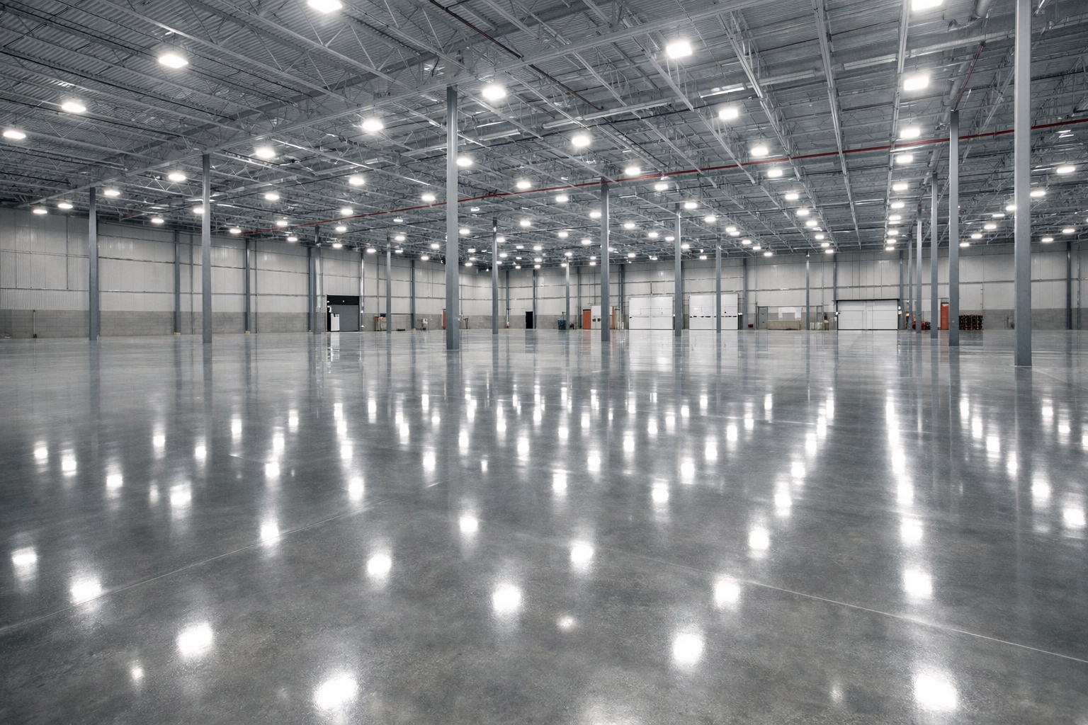 Industrial warehouse slab construction